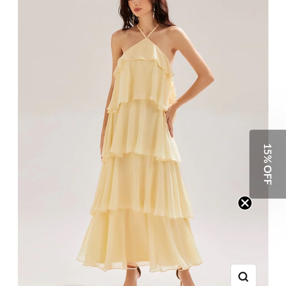 Ever Pretty Yellow Layered Maxi Dress